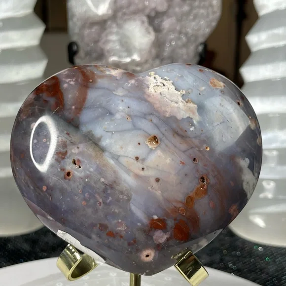 Violet Agate Heart- VAH5